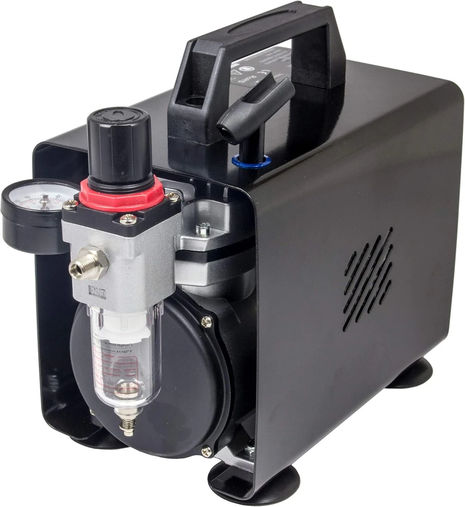 Fengda aerografo mini kompresorius 4 bar, 20 l/min su manometru AS-18A