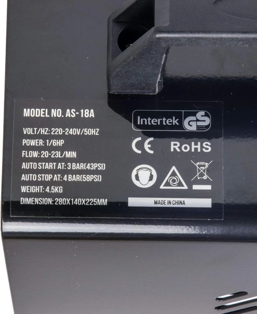 Fengda aerografo mini kompresorius 4 bar, 20 l/min su manometru AS-18A