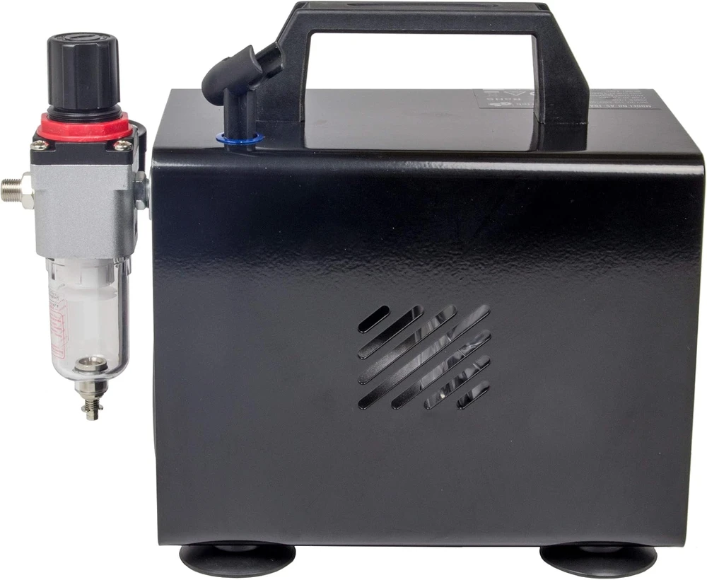Fengda aerografo mini kompresorius 4 bar, 20 l/min su manometru AS-18A