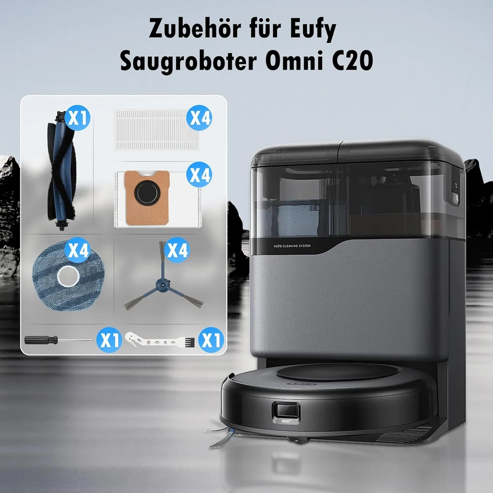 Fenkabs 19 dalių priedų rinkinys robotui dulkių siurbliui eufy Omni C20