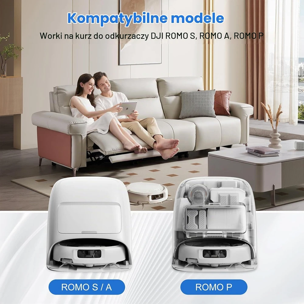 Fenkabs dulkių maišeliai DJI Romo A, Romo S ir Romo P robotams, 3 l, 10 vnt., ROMO