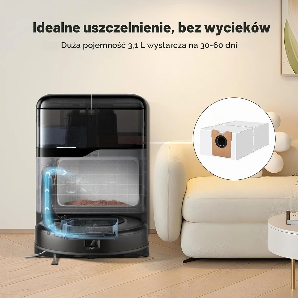 Fenkabs dulkių maišeliai robotui dulkių siurbliui Eufy Omni C20/C10, 10 vnt., 3.1 l