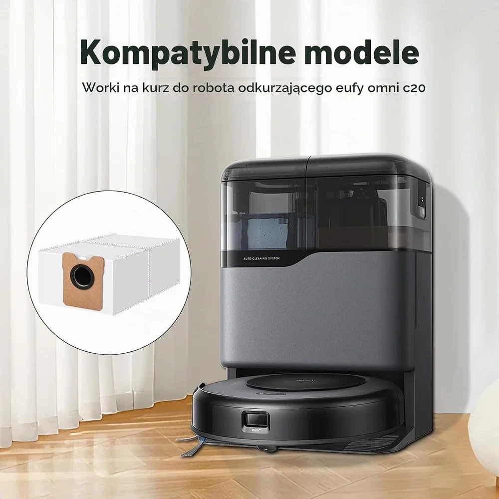 Fenkabs dulkių maišeliai robotui dulkių siurbliui Eufy Omni C20/C10, 10 vnt., 3.1 l