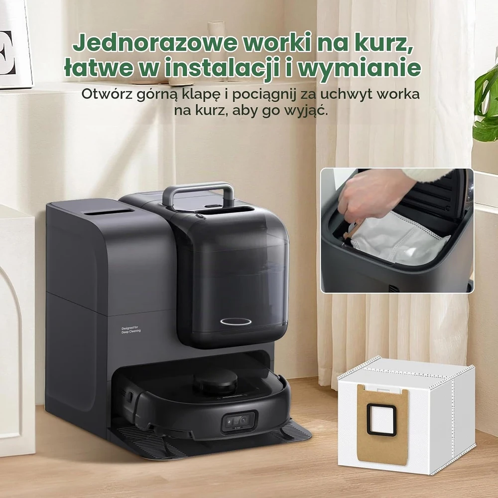 Fenkabs dulkių surinkimo maišeliai eufy Omni E25 ir E28 robotams, 3 l, 10 vnt., E28