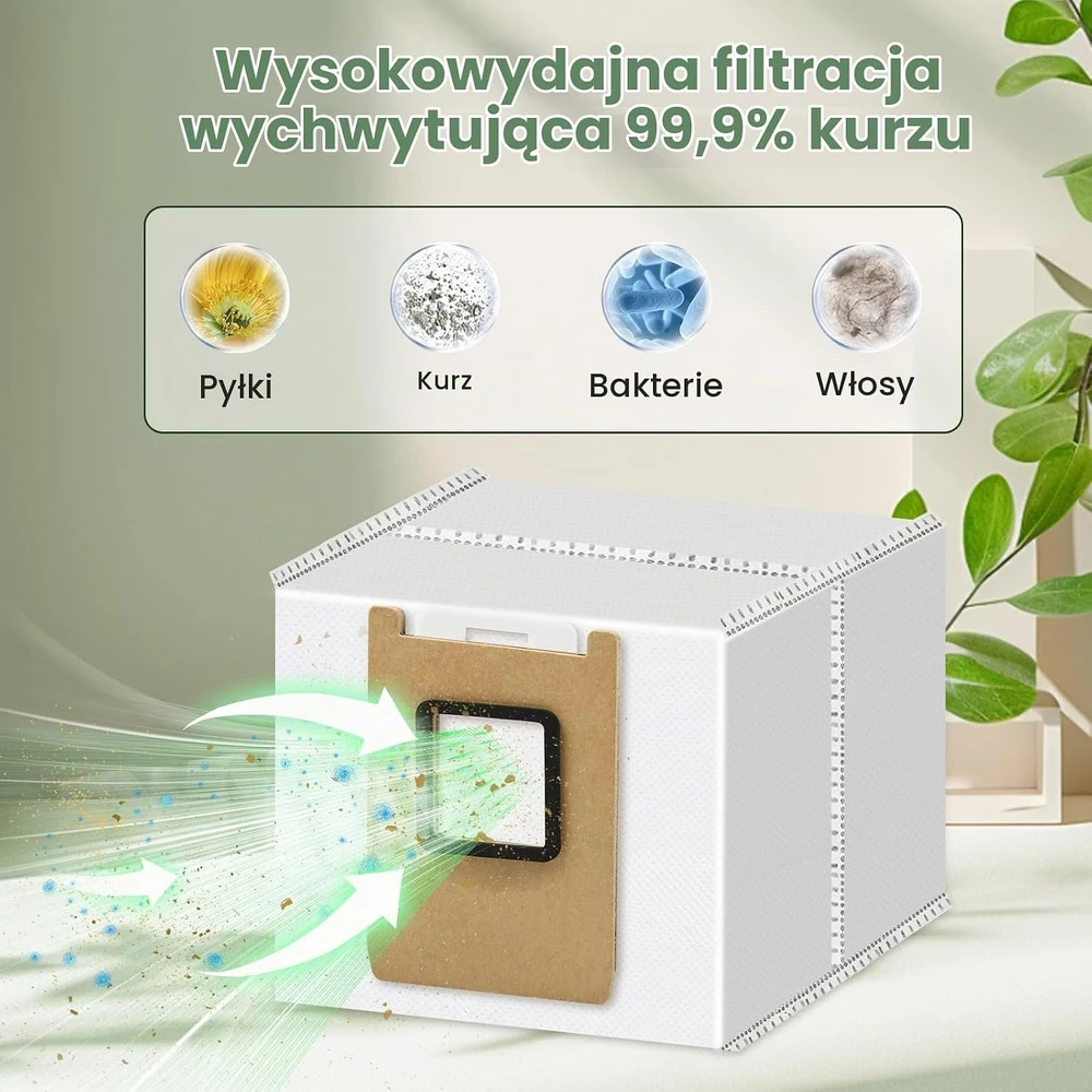 Fenkabs dulkių surinkimo maišeliai eufy Omni E25 ir E28 robotams, 3 l, 10 vnt., E28