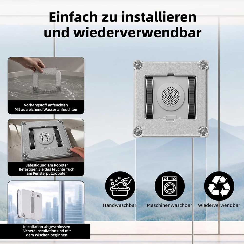 Fenkabs mikropluošto šluostės langų valymo robotui Ecovacs Winbot Mini 2, 10 vnt.