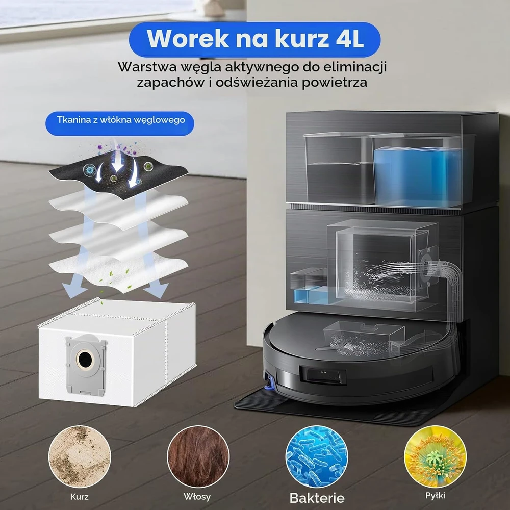 Fenkabs robotų dulkių siurblių priedų rinkinys Ecovacs Deebot X9 Pro Omni ir X11 Pro