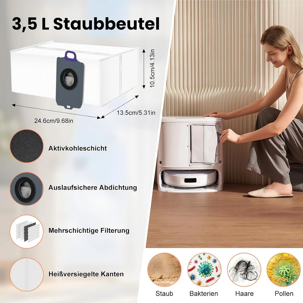 Fenkabs robotų dulkių siurblių priedų rinkinys Narwal Freo X10 Pro, 18 dalių, Freo X10