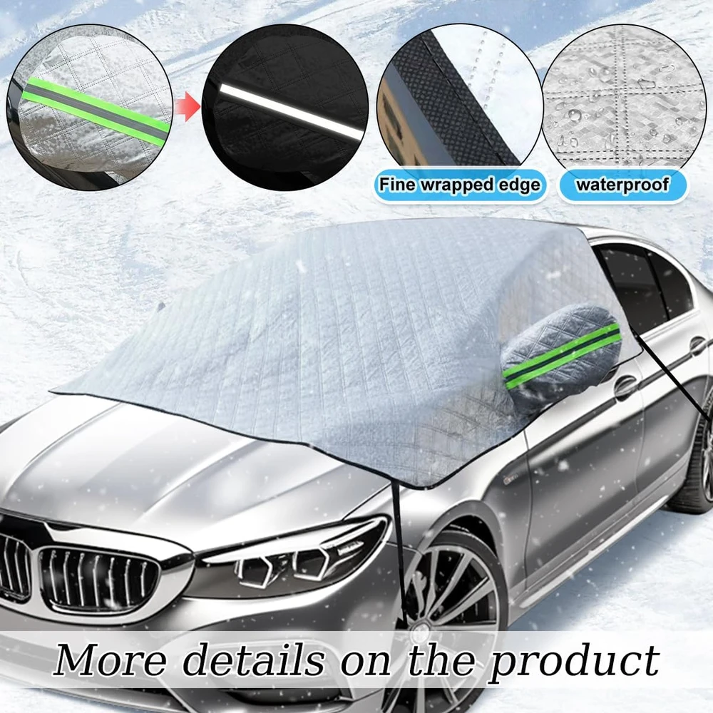 FFTANXS automobilio priekinio stiklo apsauga nuo šalčio ir saulės 230 x 145 cm dangxuezhao