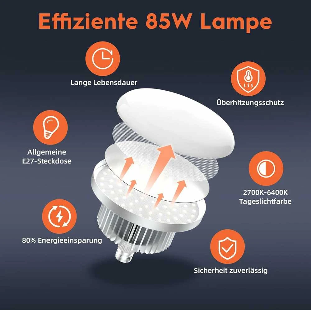 FGen LED softbox studijos rinkinys, 50 cm aštuonkampis, 85 W, 2700–6400 K, stovas 150 cm