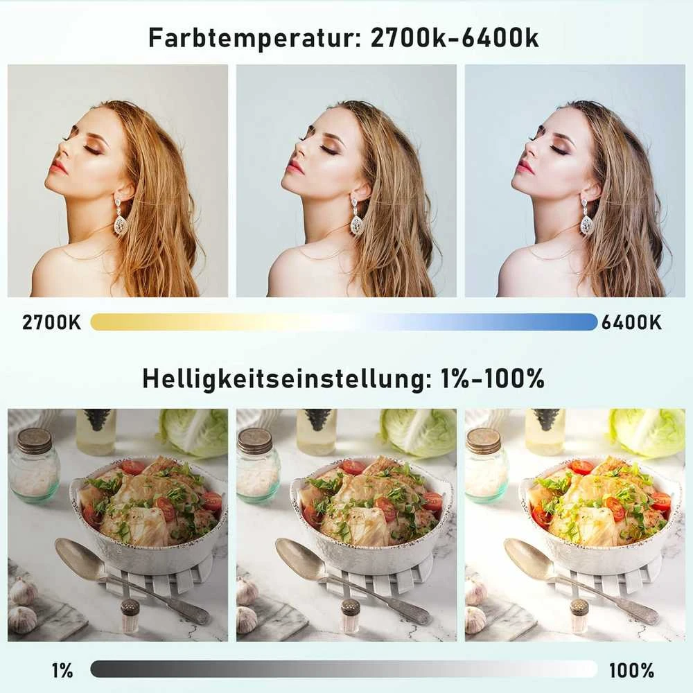 FGen LED studijinis softbox apšvietimo rinkinys, 2x 50x70 cm, 85 W, 2700–6400 K