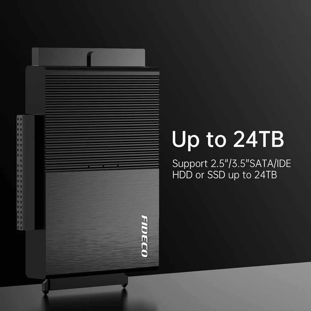 FIDECO HDD/SSD diskų adapteris USB 3.0 SATA ir IDE, 5 Gb/s, iki 16 TB, PL319