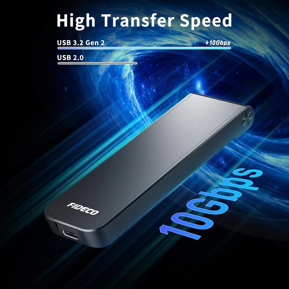 FIDECO M.2 NVMe SSD dėklas USB 3.2 Gen 2, iki 10 Gb/s, M ir M+B raktams, M210