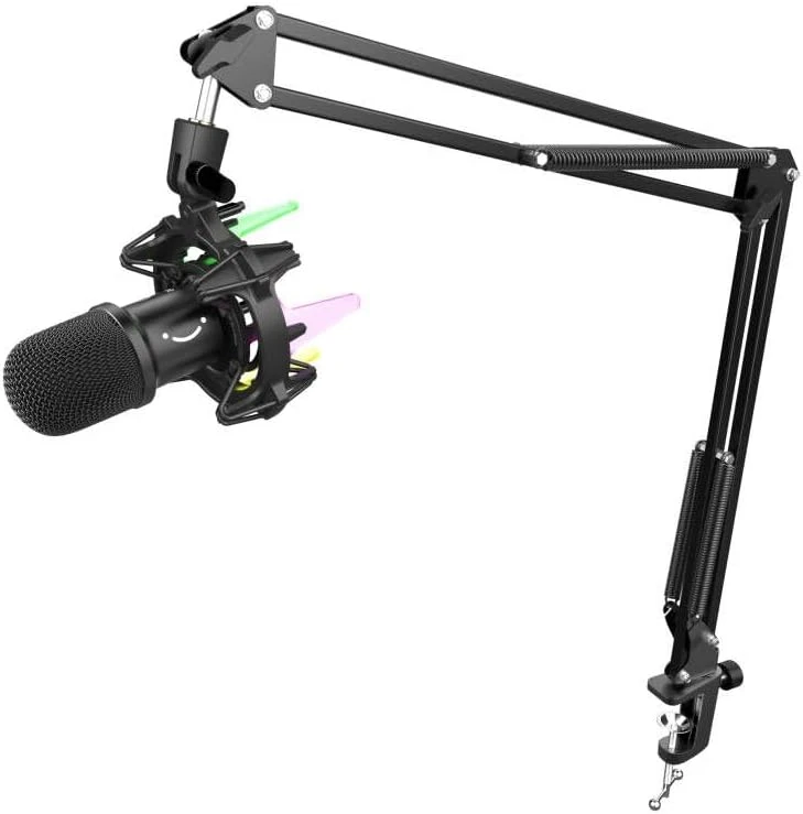 FIFINE USB dinaminis žaidimų mikrofonas su kardioidine kryptingumu, RGB apšvietimu, K651