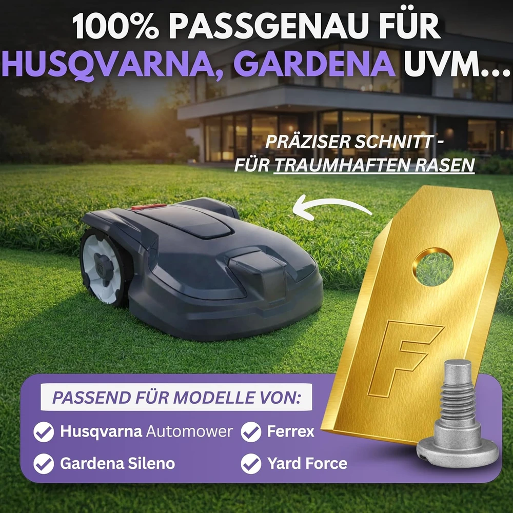Filzada titaninių peiliukų rinkinys robotinėms vejapjovėms Husqvarna Gardena, 30 vnt, 0,75 mm, 3 g
