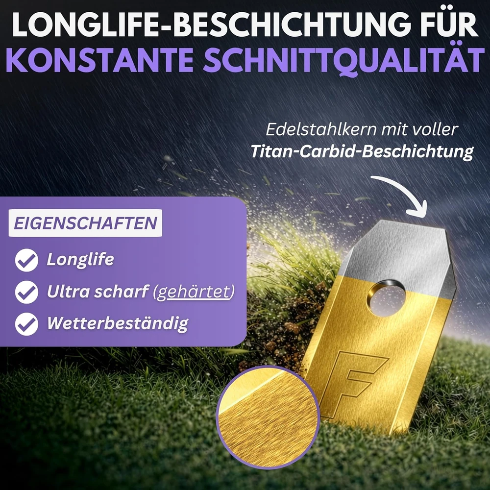 Filzada titaninių peiliukų rinkinys robotinėms vejapjovėms Husqvarna Gardena, 30 vnt, 0,75 mm, 3 g