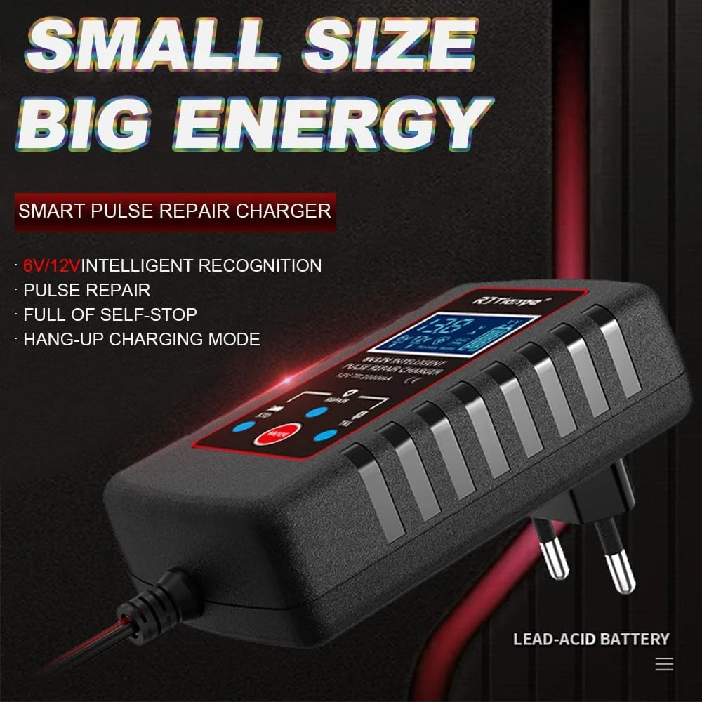 FIRE BULL akumuliatorių įkroviklis 6 V/12 V 2 A su LCD ekranu 31838-0117
