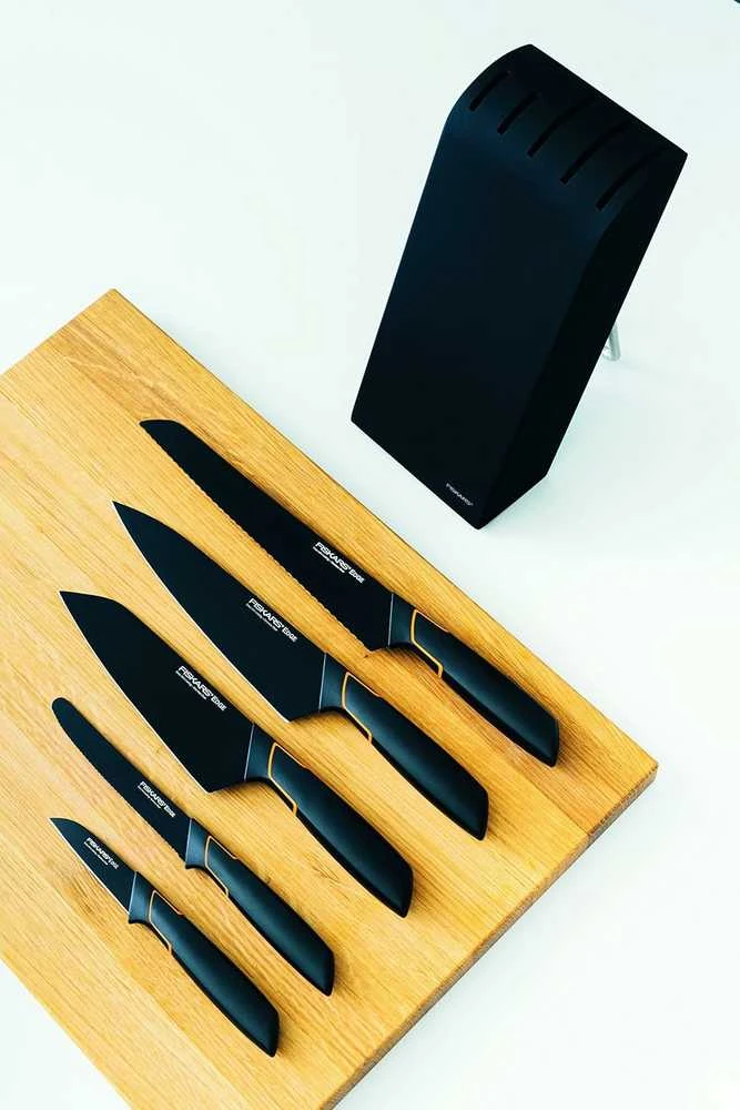 Fiskars Peilių rinkinys Edge 5 peiliai+stovas 1003099