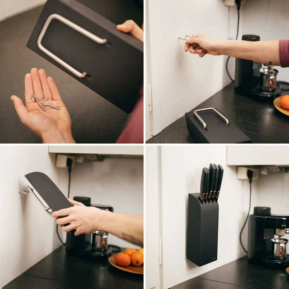 Fiskars Peilių rinkinys Edge 5 peiliai+stovas 1003099