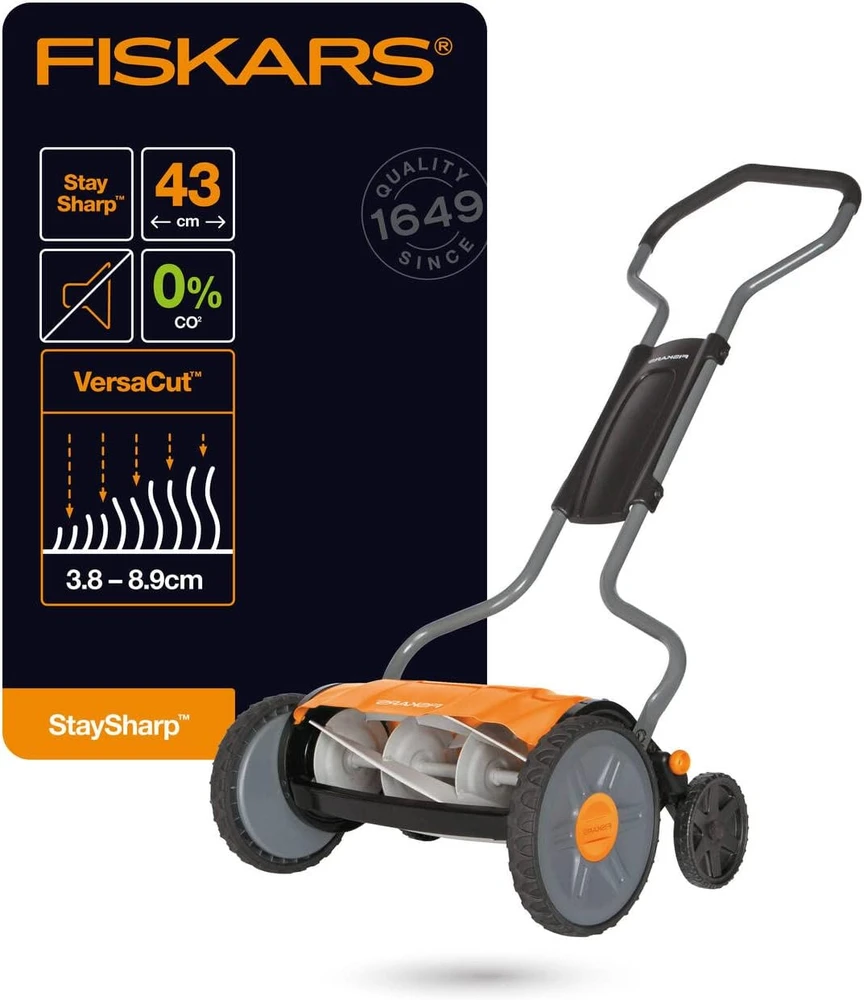 FISKARS StaySharp™ Plus mechaninė vejapjovė 43 cm