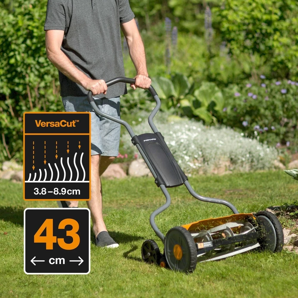 FISKARS StaySharp™ Plus mechaninė vejapjovė 43 cm