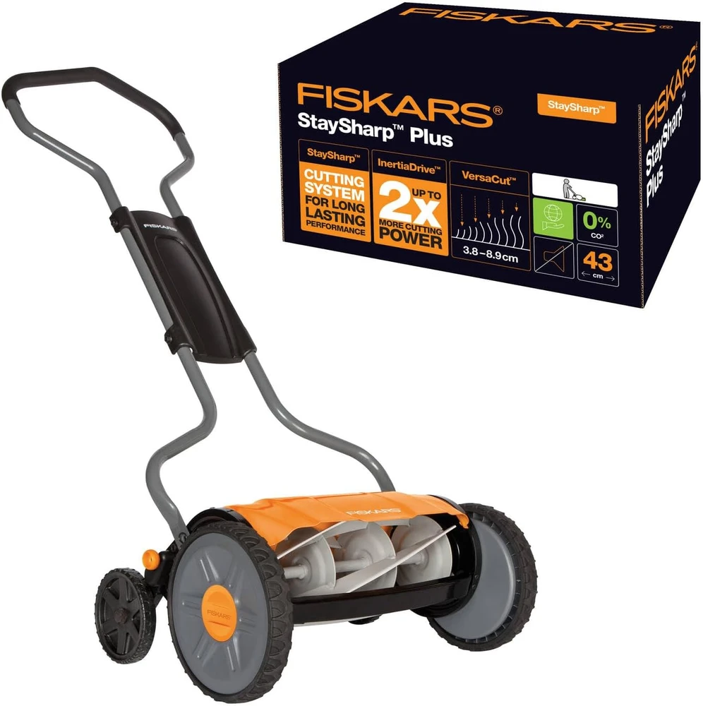 FISKARS StaySharp™ Plus mechaninė vejapjovė 43 cm