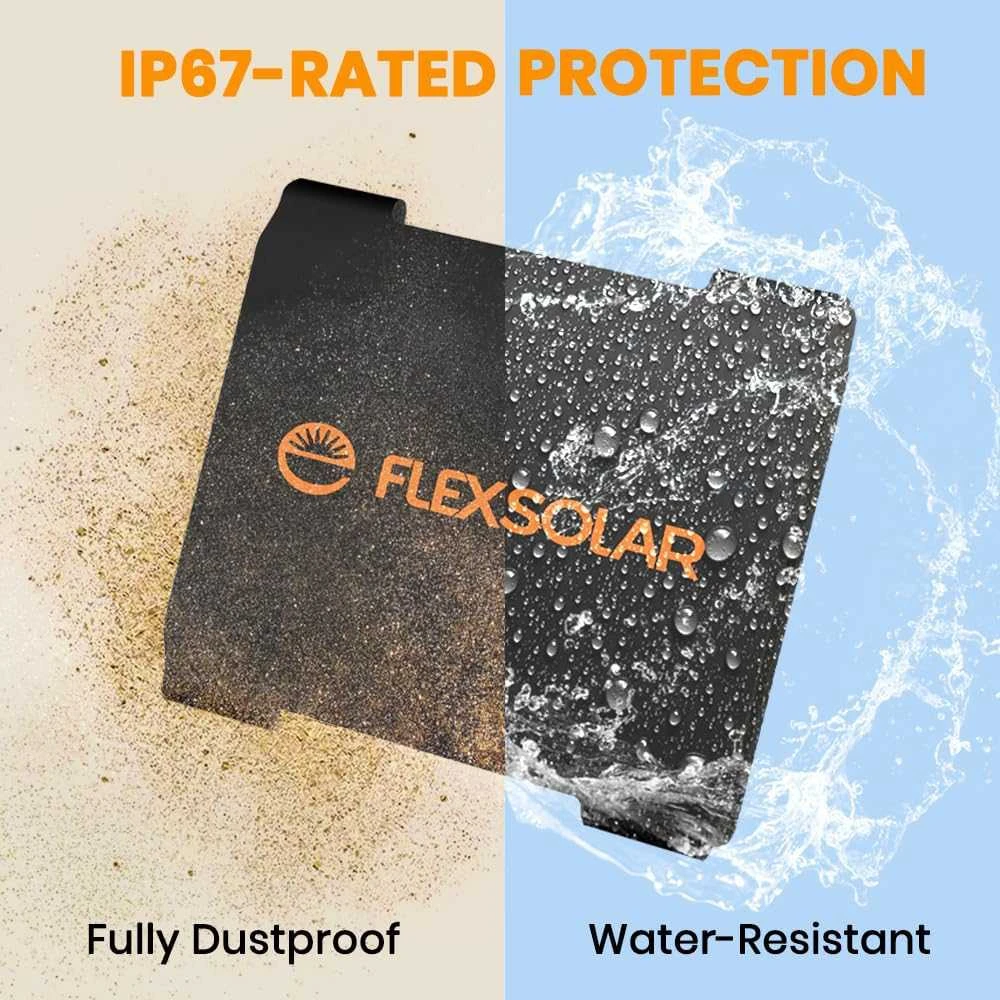 FlexSolar saulės įkroviklis 20 W, USB-A ir USB-C, IP67, sulankstomas, ETFE, YL-E20pro-US