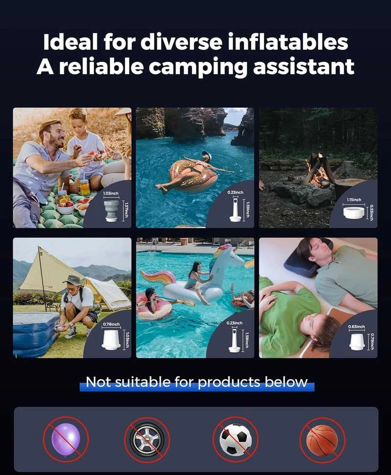 FLEXTAILGEAR nešiojama elektrinė oro pompa, 4kPa, USB-C, 180 l/min, TINY PUMP 2