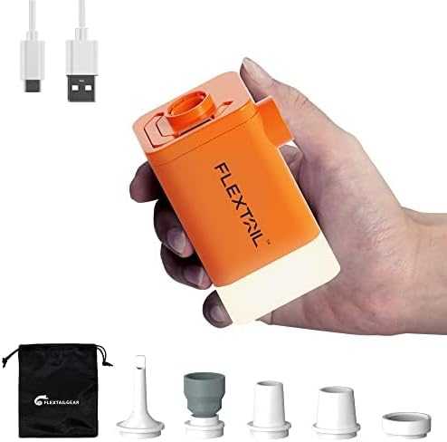 FLEXTAILGEAR nešiojama elektrinė oro pompa MAX Pump 2 Plus, 4.5 kPa, 4800 mAh, kempingui ir žaislams
