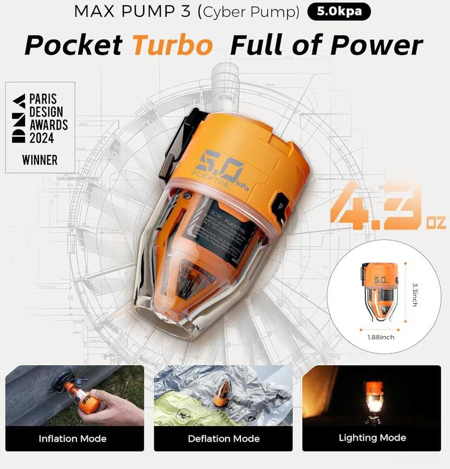 Pompa Flextail Max Pump 3 - Oranžinė