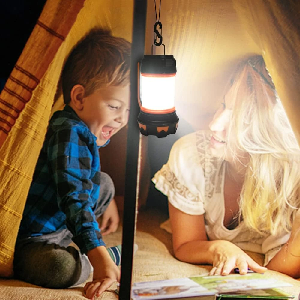 flintronic LED kempingo žibintas 1000 lm, 6 režimai, IP64, įkraunamas akumuliatorius 3600 mAh, su išorinės baterijos funkcija