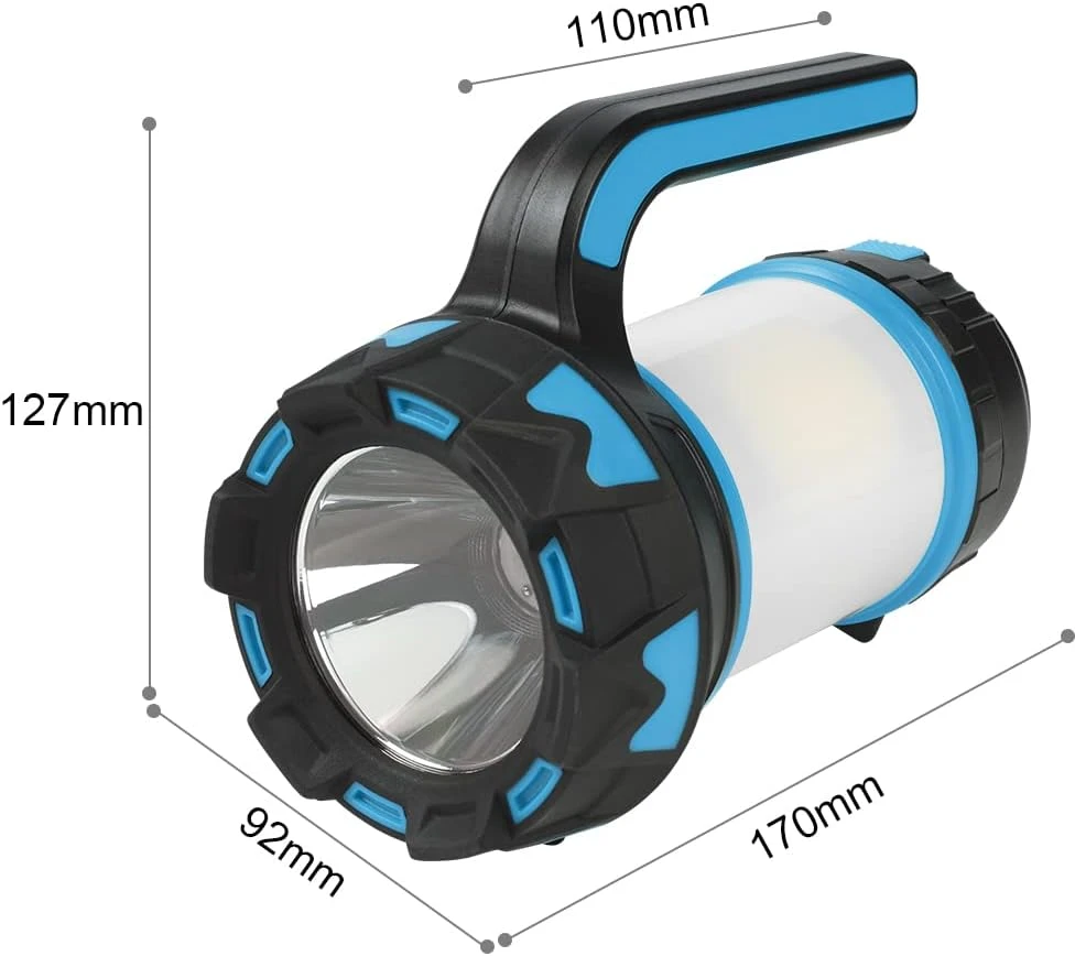 flintronic LED kempingo žibintas 1000 lm su 3600 mAh akumuliatoriumi ir IP64 atsparumu