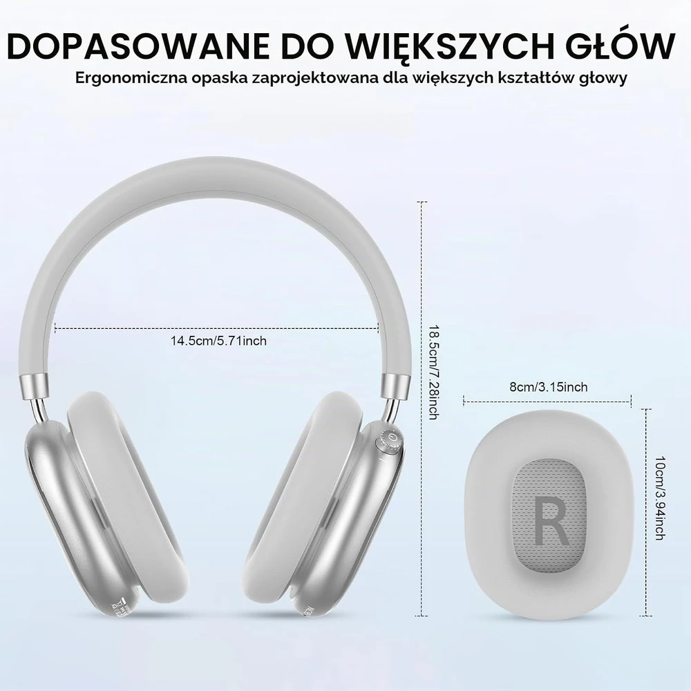 FOFUN belaidės ant ausų dedamos Bluetooth ausinės su hibridiniu ANC, 120 val. NC95