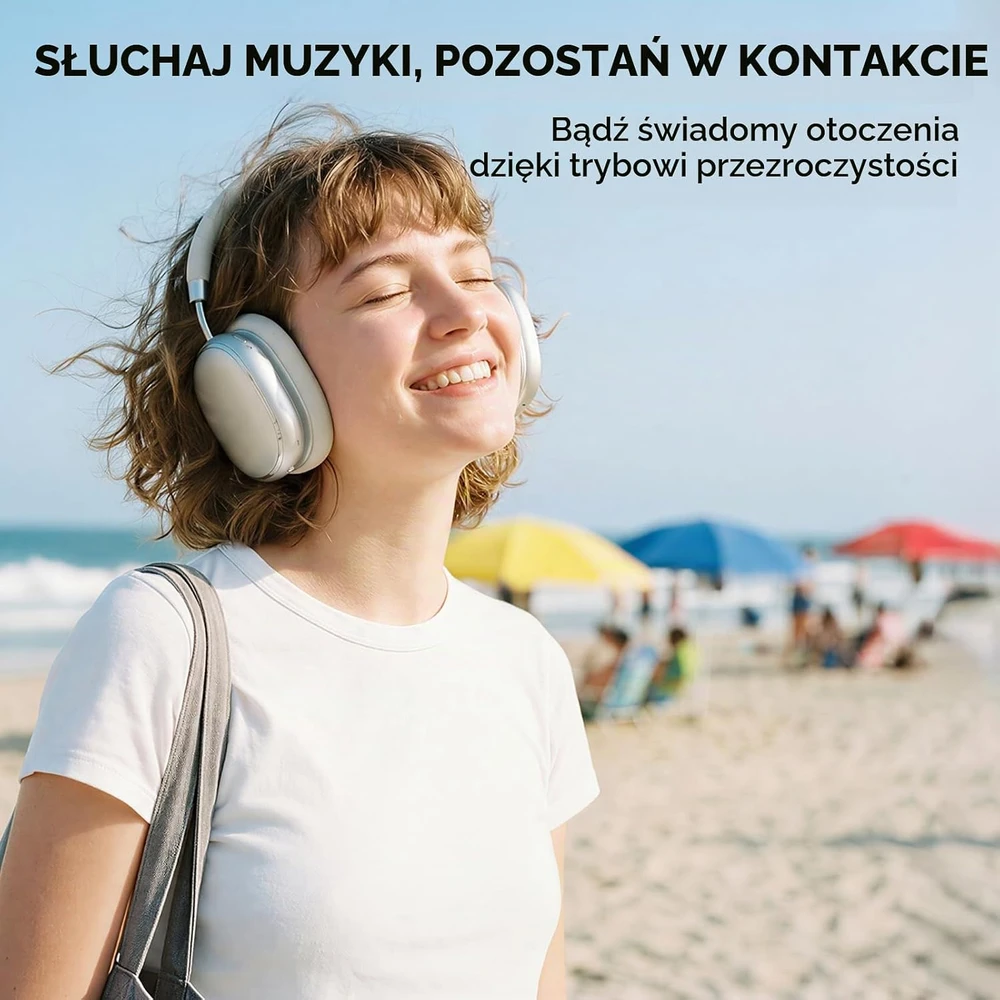 FOFUN belaidės ant ausų dedamos Bluetooth ausinės su hibridiniu ANC, 120 val. NC95