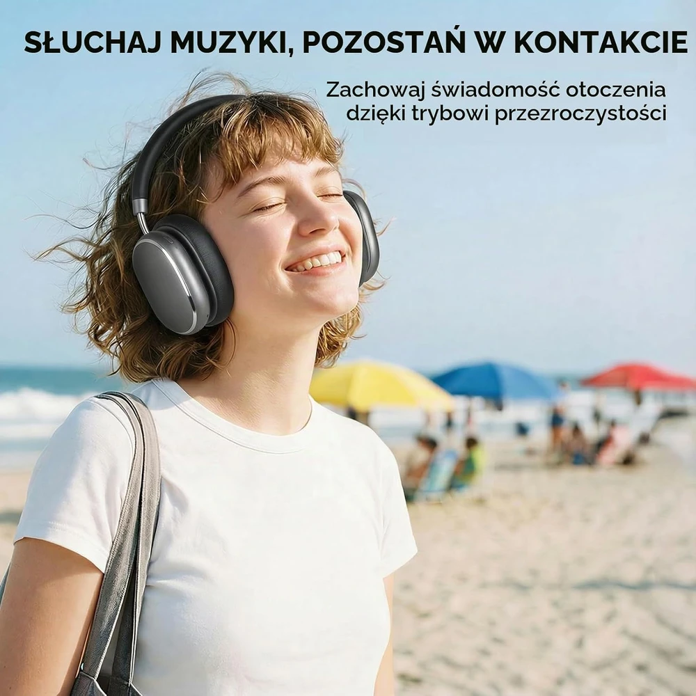FOFUN belaidės ant ausų dedamos Bluetooth ausinės su ANC ir 120 h veikimu NC95
