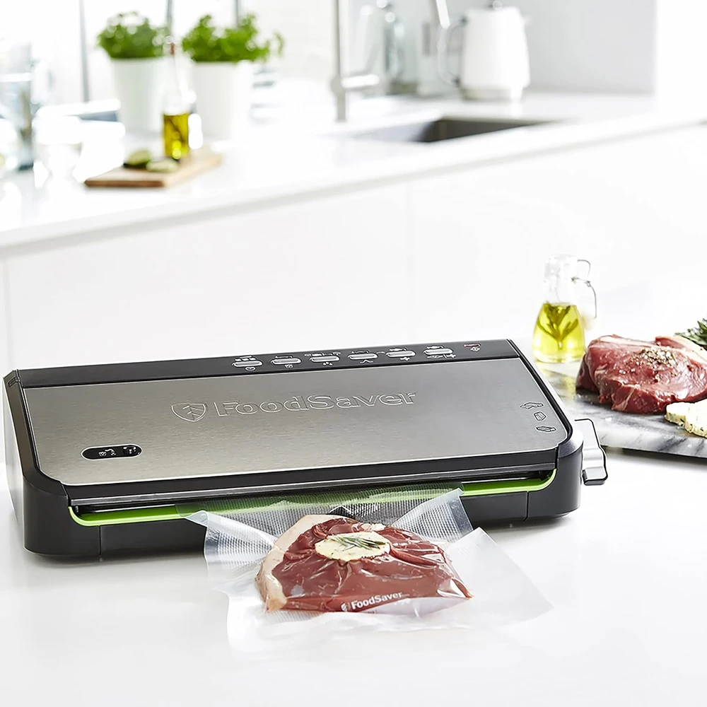 Food Saver Vakuumavimo Aparatas - Foodsaver Ffs005x 0.5 Mbar Juodas Nerūdijančio Plieno