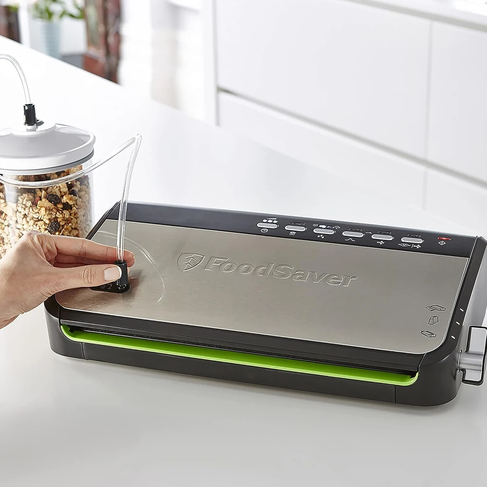 Food Saver Vakuumavimo Aparatas - Foodsaver Ffs005x 0.5 Mbar Juodas Nerūdijančio Plieno