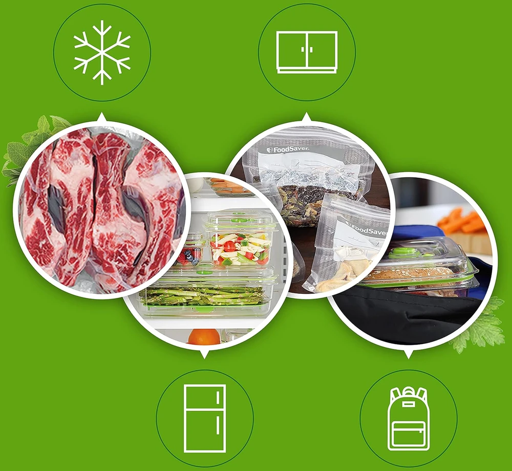 Food Saver Vakuumavimo Aparatas - Foodsaver Ffs005x 0.5 Mbar Juodas Nerūdijančio Plieno