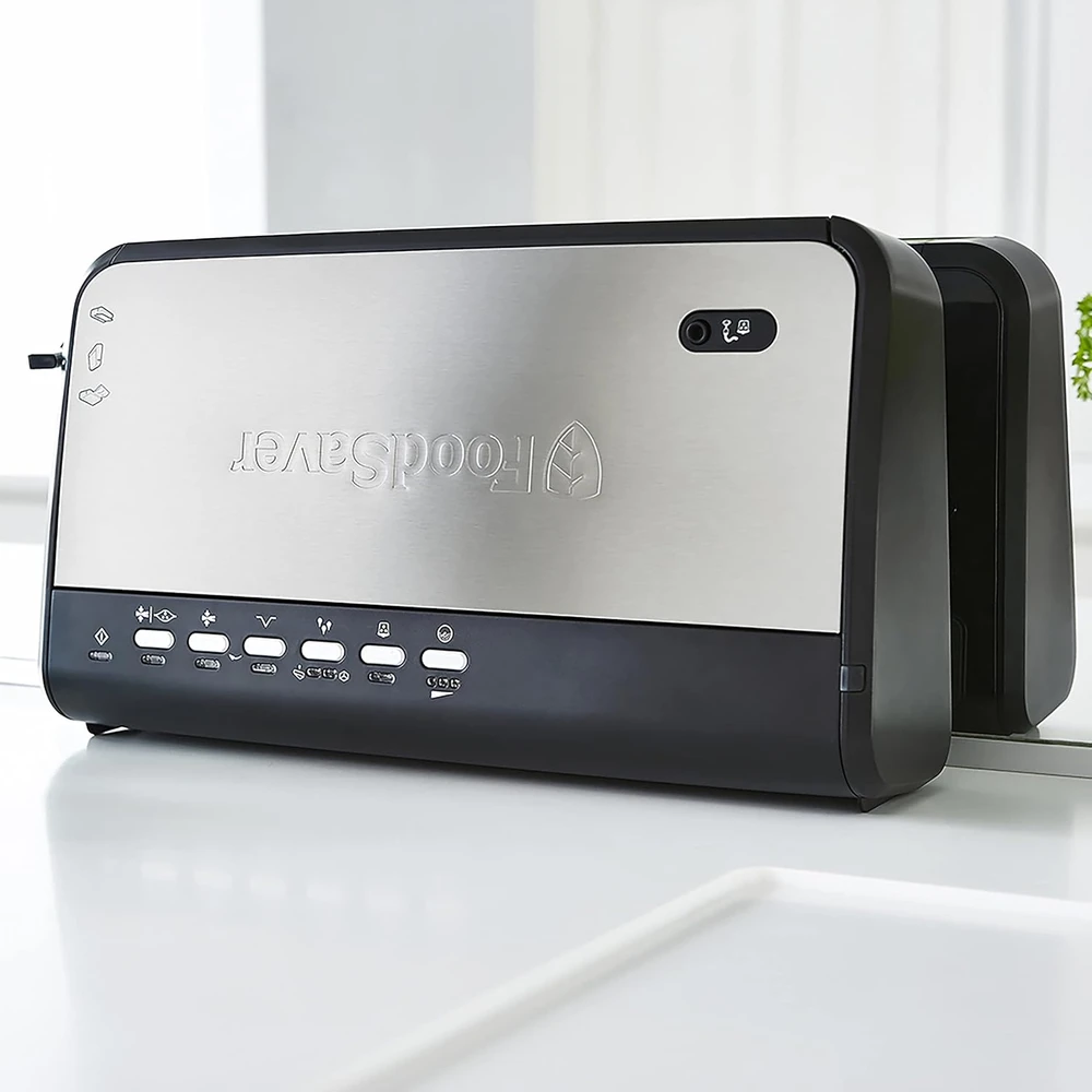 Food Saver Vakuumavimo Aparatas - Foodsaver Ffs005x 0.5 Mbar Juodas Nerūdijančio Plieno