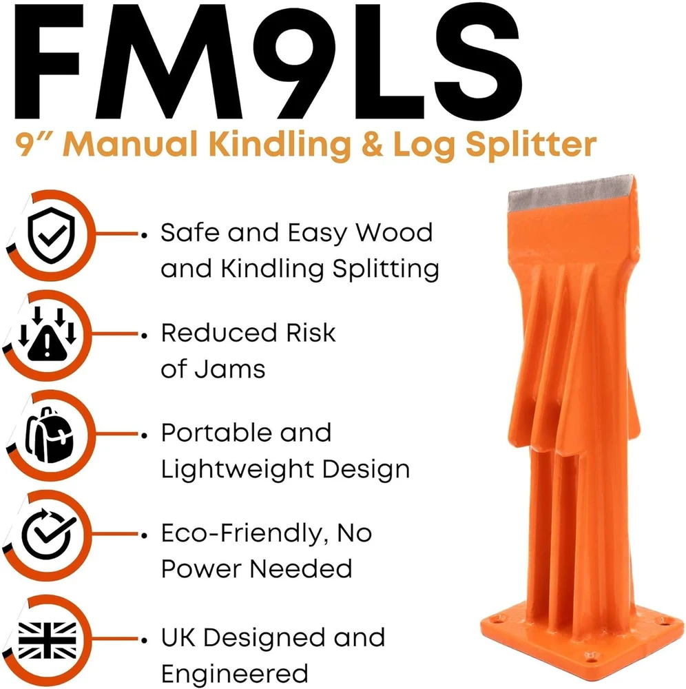 Forest Master rankinė medienos skaldyklė 22,9 cm montuojama bazėje FM9LS