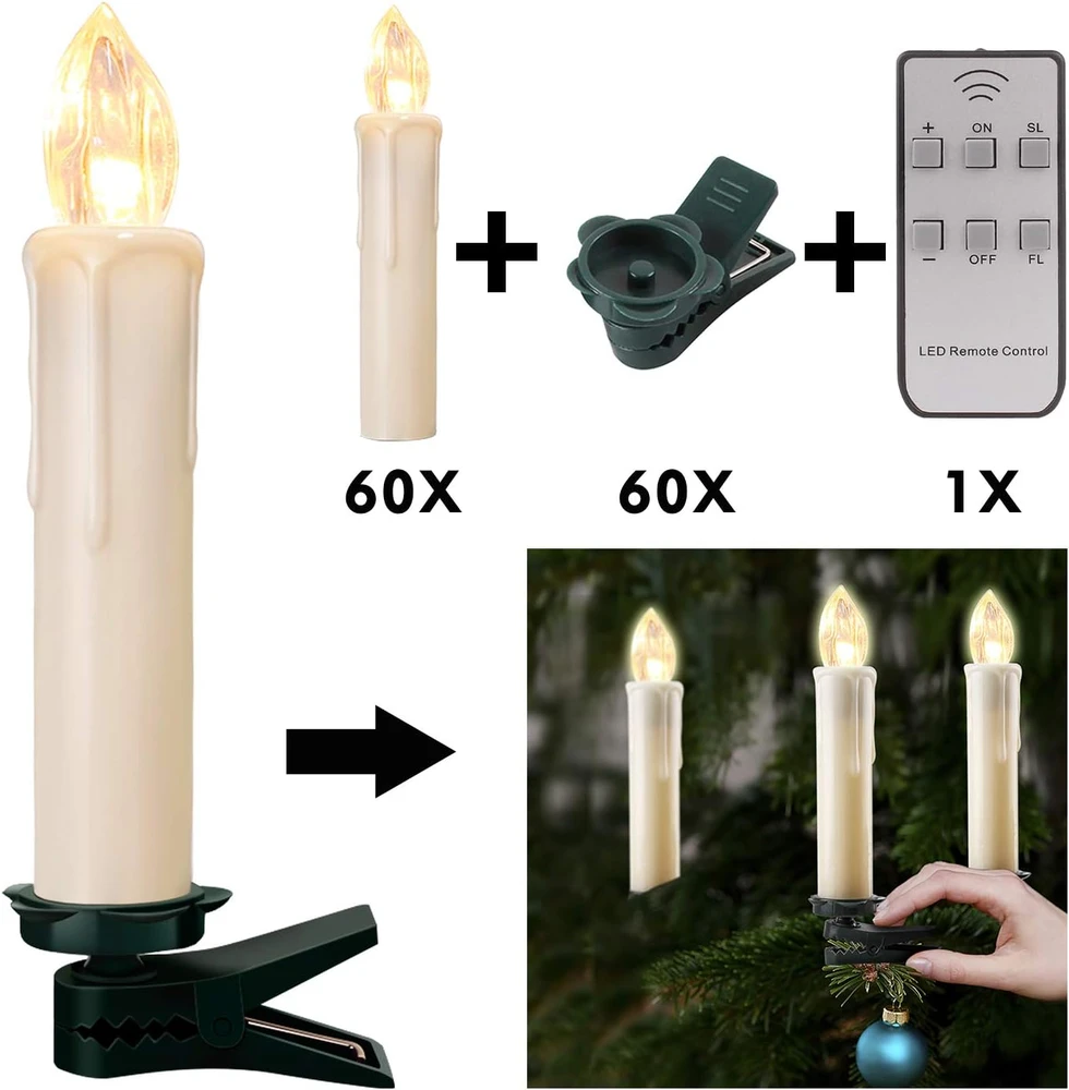 Forever Speed belaidės LED kalėdinės žvakės, 20 vnt., 10 cm, MF76212B-FBA