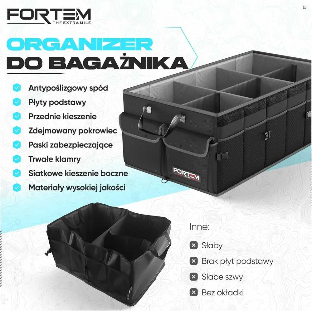 FORTEM Automobilio bagažinės daiktadėžė, XL