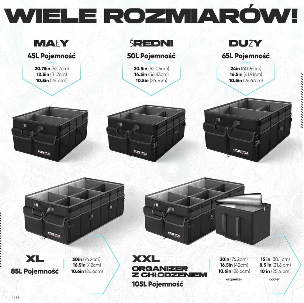 FORTEM Automobilio bagažinės daiktadėžė, XL