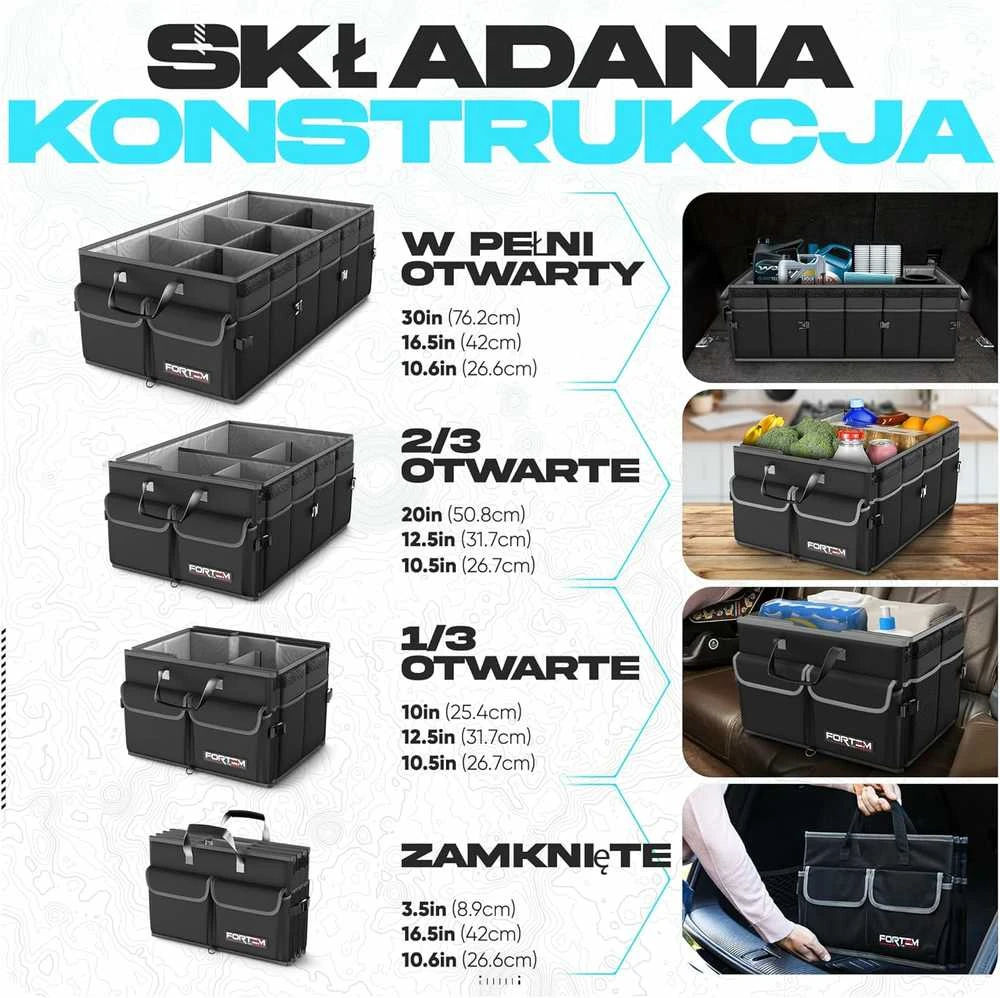 FORTEM Automobilio bagažinės daiktadėžė, XL