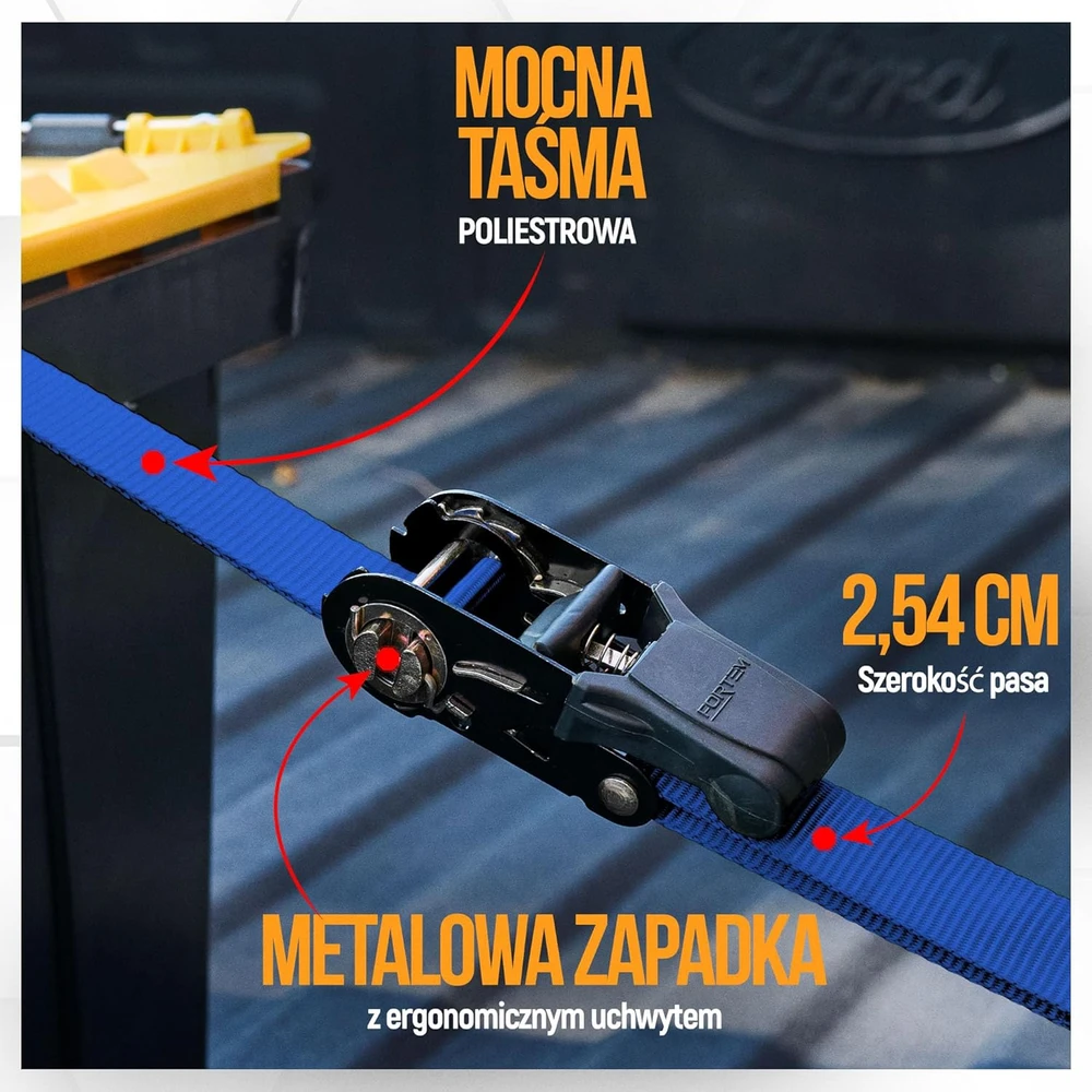 FORTEM transportavimo diržų rinkinys su ratukais, 4 vnt., 1043 kg apkrova, 4,57 m ilgio, S formos kabliai, FRTM-RTDS-2300