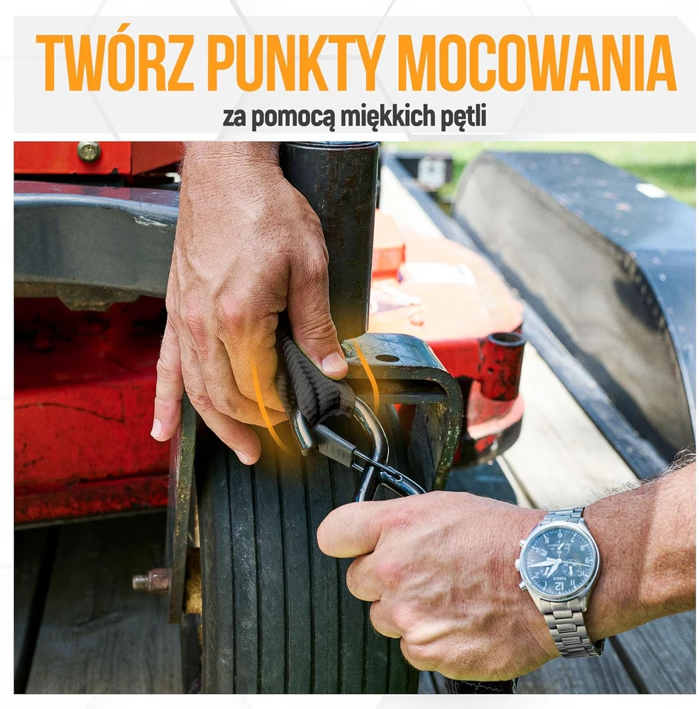 FORTEM transportavimo diržų rinkinys su 1043 kg apkrova, 460 cm ilgio, S-kablių sistema, FRTM-RTDS-2300