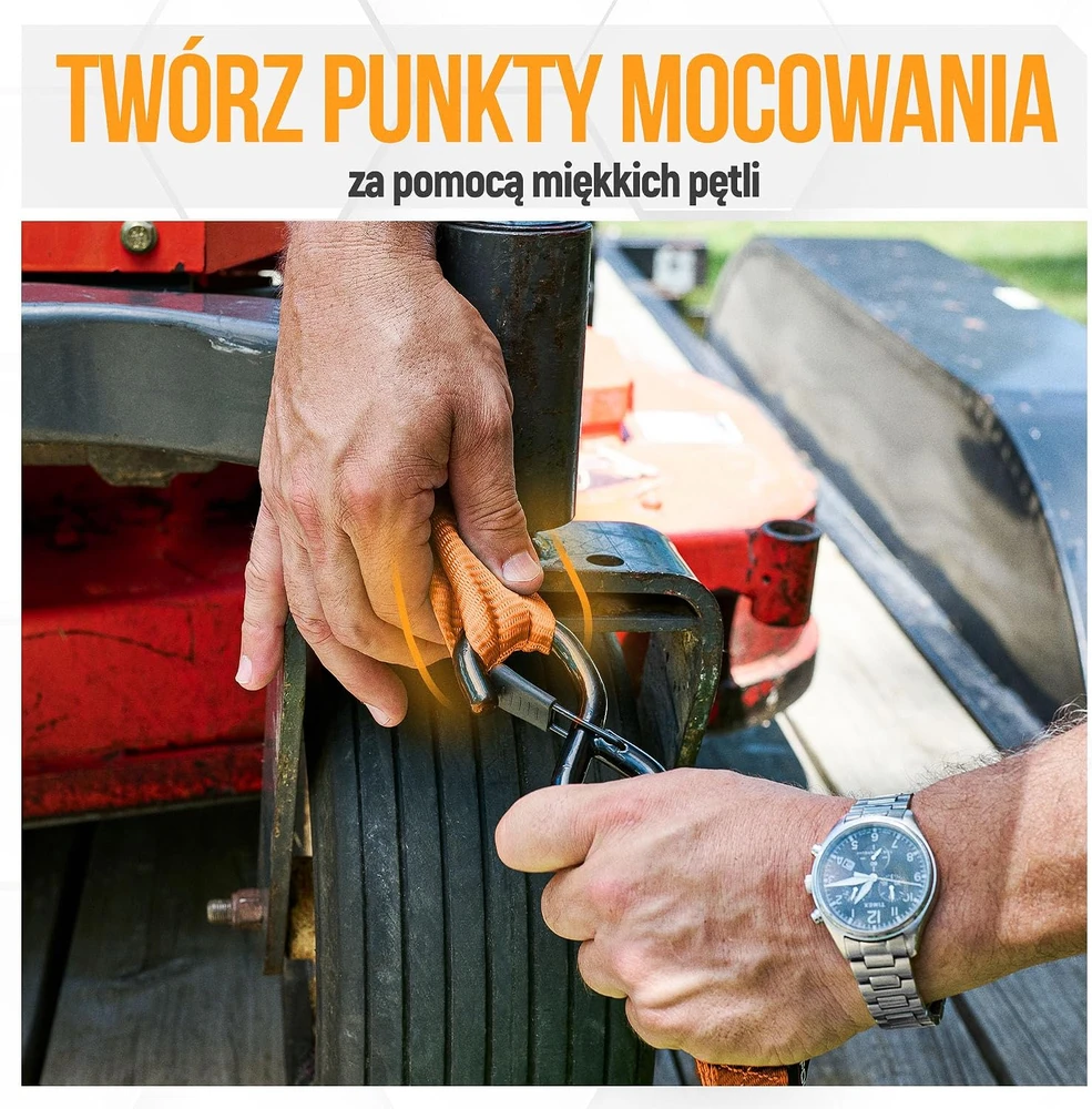 Fortem transportavimo diržų rinkinys su įtempikliu, 1043 kg, 4,57 m, S formos kabliais, FRTM-RTDS-2300