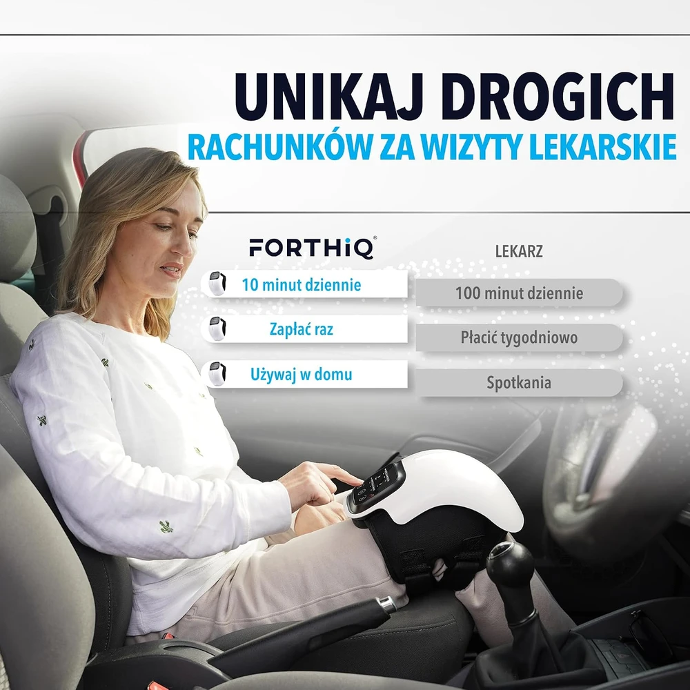 FORTHiQ belaidis kelių masažuoklis su šildymu, vibracija ir infraraudonaisiais spinduliais FQ-ST 1101