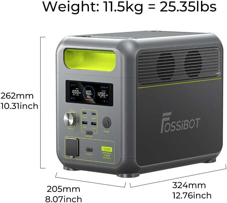 FOSSiBOT nešiojama elektros stotelė 1024Wh 1200W LiFePO4 tipas F1200-X
