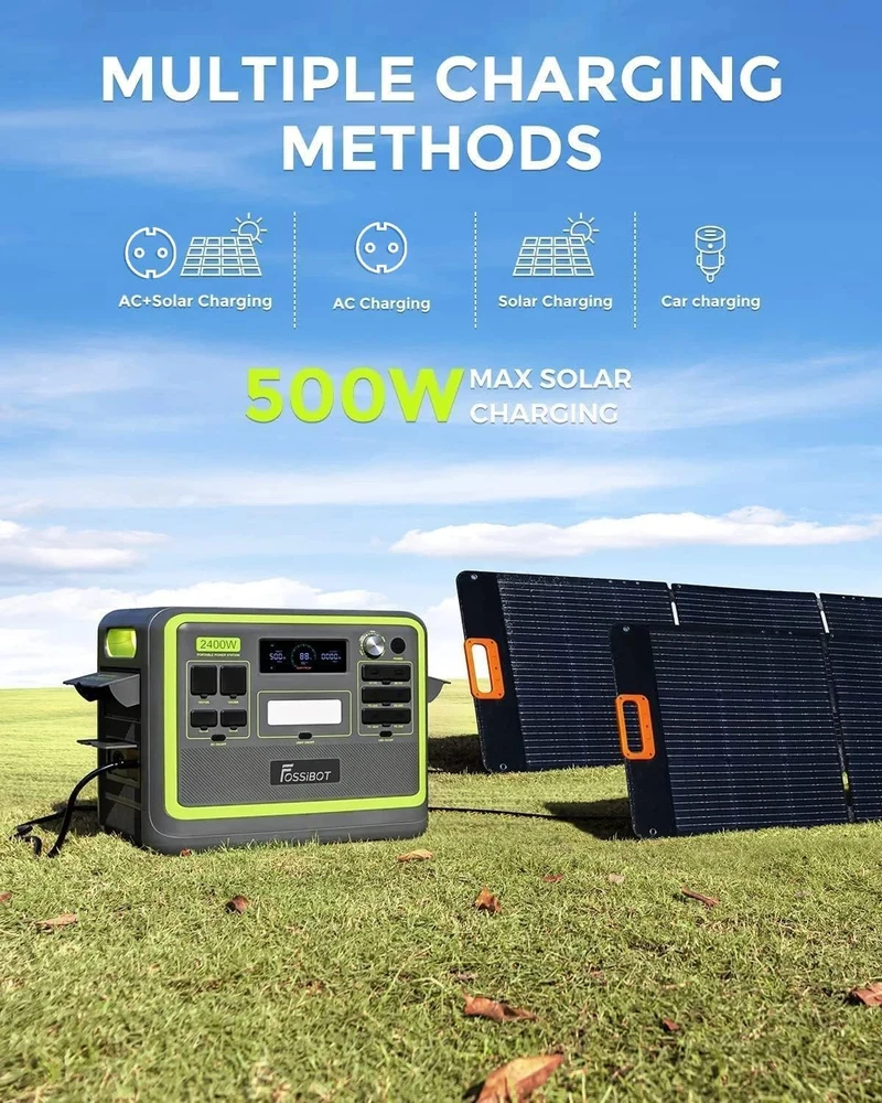 FOSSiBOT nešiojama įkrovimo stotelė 2048 Wh 2400 W 230 V LiFePO4 F2400
